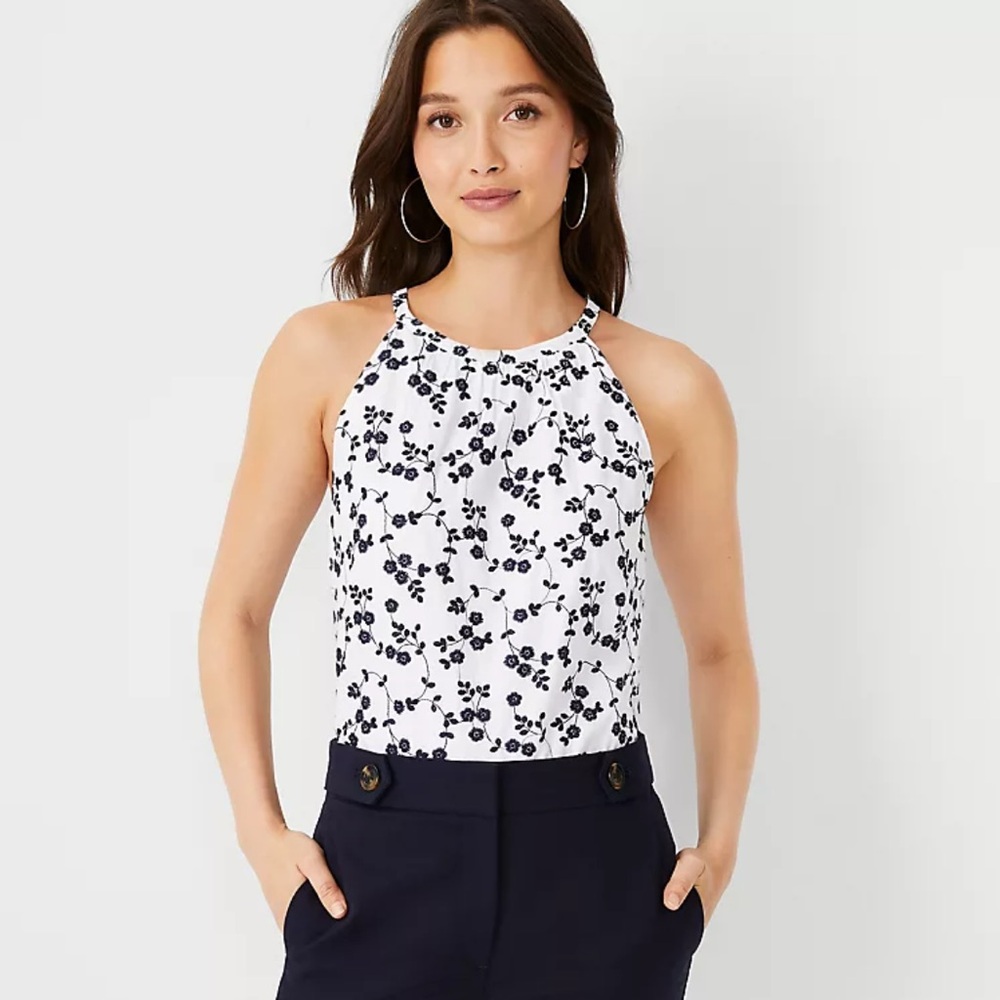 Ann Taylor floral halter top